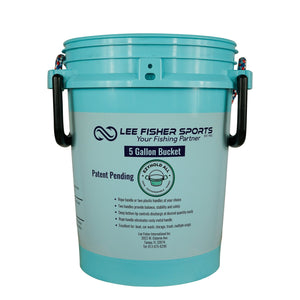 BUCKET PAL- 5 GALLON BUCKET (NO LID)-PRINTED LEE FISHER SPORTS LOGO 