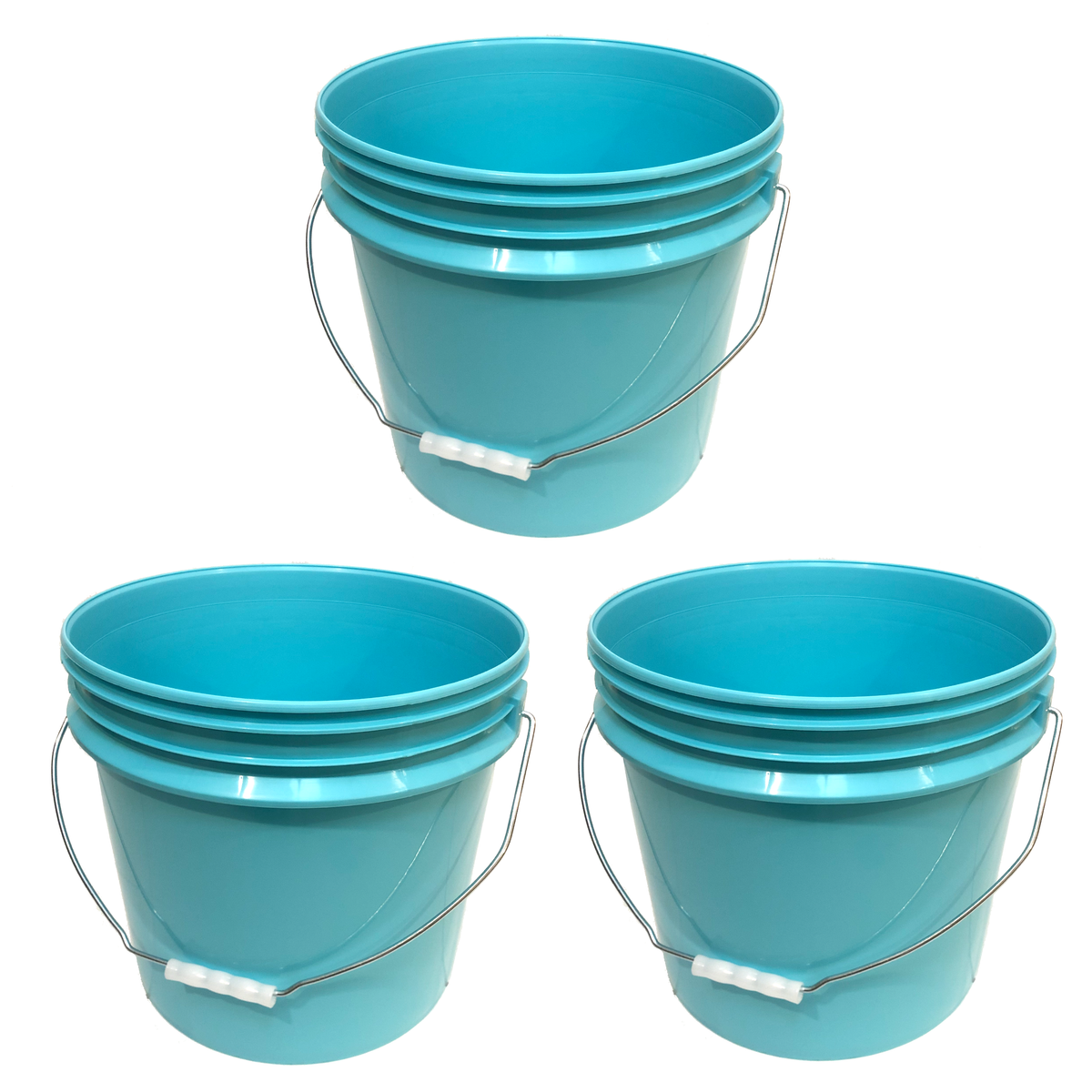 Bucket - Metal Handle without Lid, Aqua | Everstrong Rope – Everstrongrope