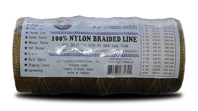 Nylon Braided Twine – Gold at Everstrong Rope