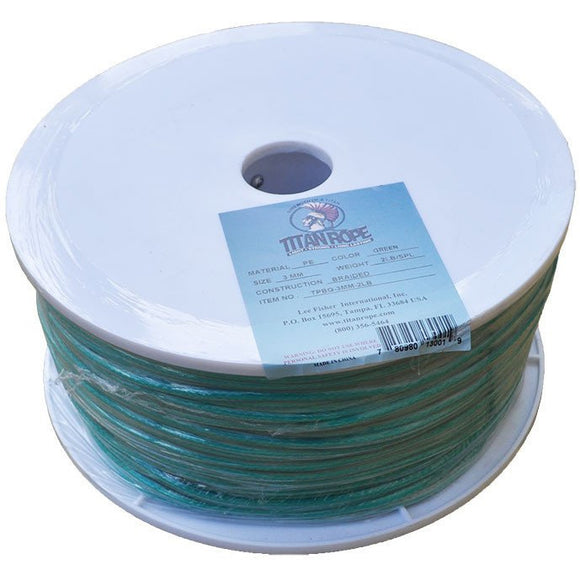 Poly (P.E.) Braided Twine - Green - Everstrong Rope