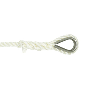Nylon Anchor Rope With Stainless Steel Thimble - 1/2"